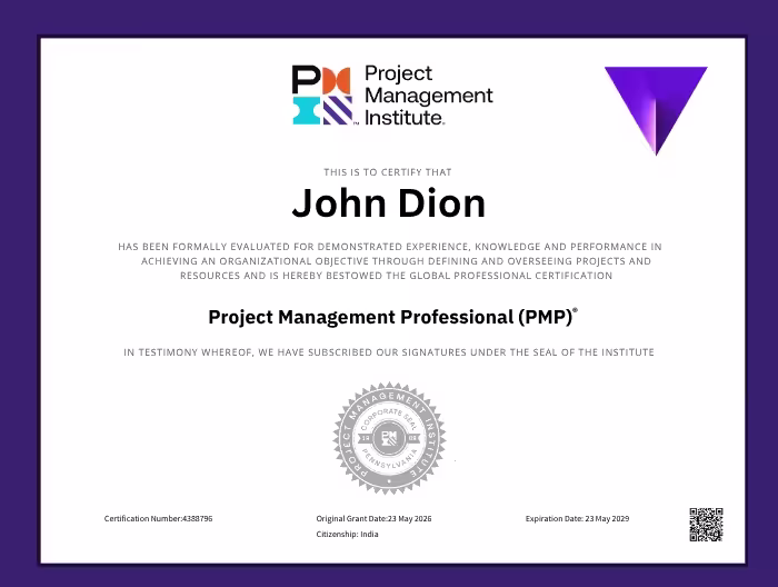 PMP Certificate